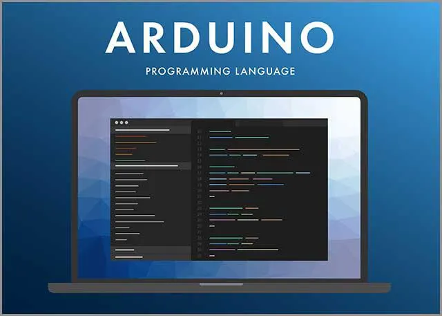 To demonstruje koncepcję języka programowania Arduino board