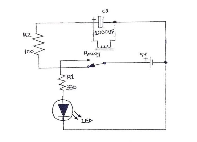 Schemat obwodu flashera