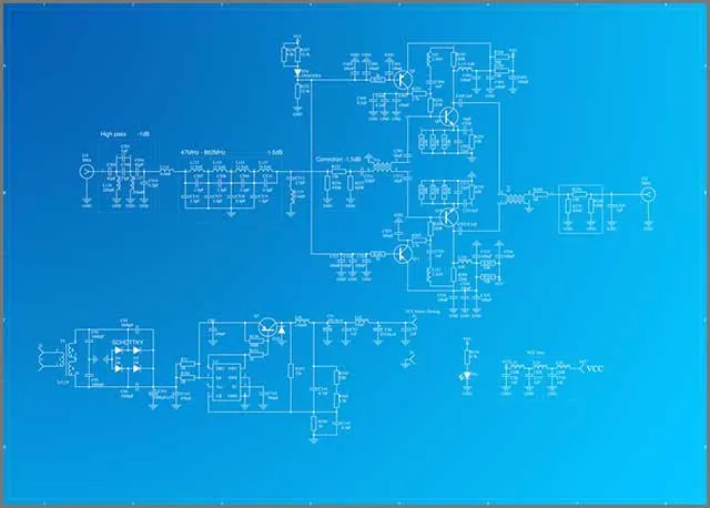 Alt Text- Schemat wzmacniacza RF