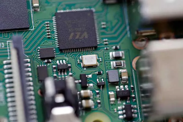 (typowa płytka PCB strzał z bliska)